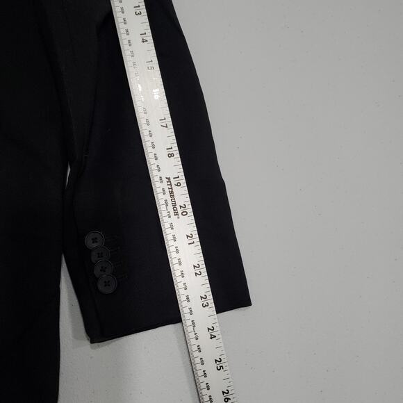 Everlane Blazer Womens 6 Black Wool Blend Stretch 2 Button Suit Jacket Lined - Picture 9 of 10